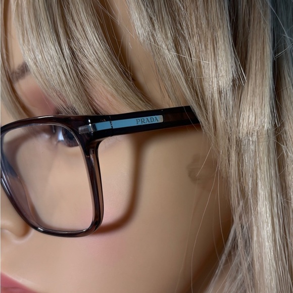 Prada RX glasses brown with light purple hue - Picture 3 of 13
